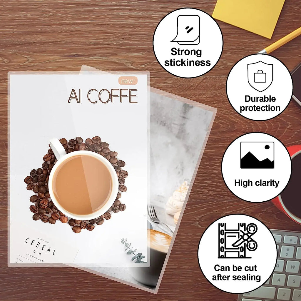 A4 100 Pack Laminating Sheets 8.7x12.1 Inches Thermal Laminating Pouches 50 mic Thickness Laminating Film