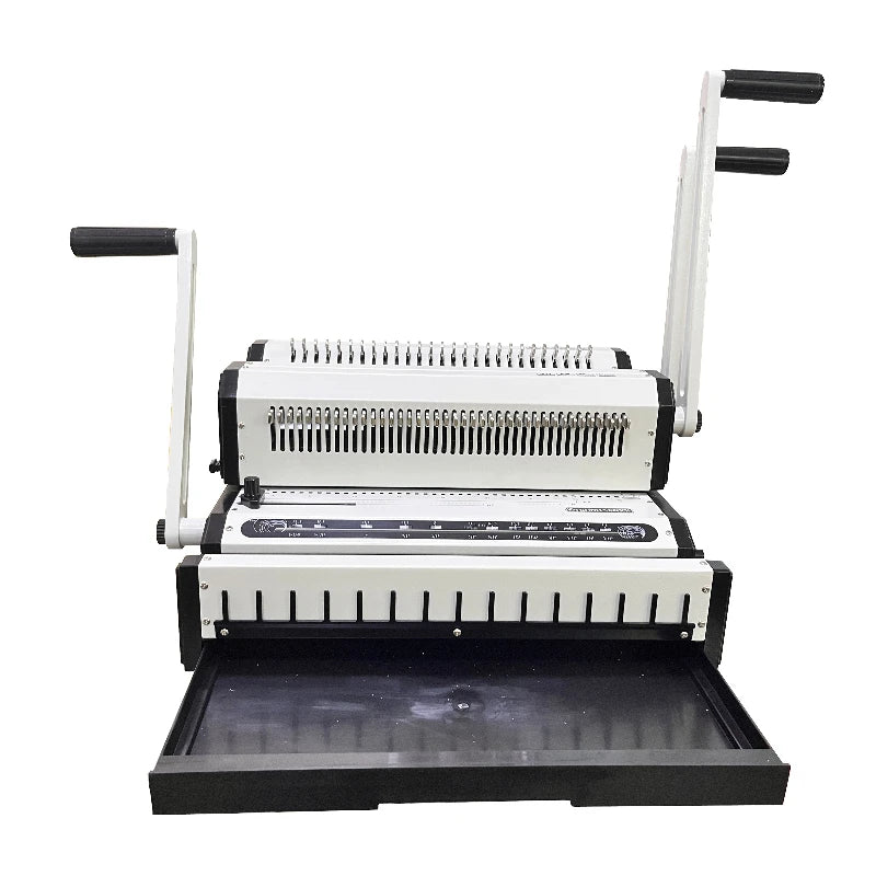 Binding Machine 2:1+3:1 Double Wire Binding Machine Single-pass 25 Pages Punching Suitable for Book and Calendar Spiral Binding
