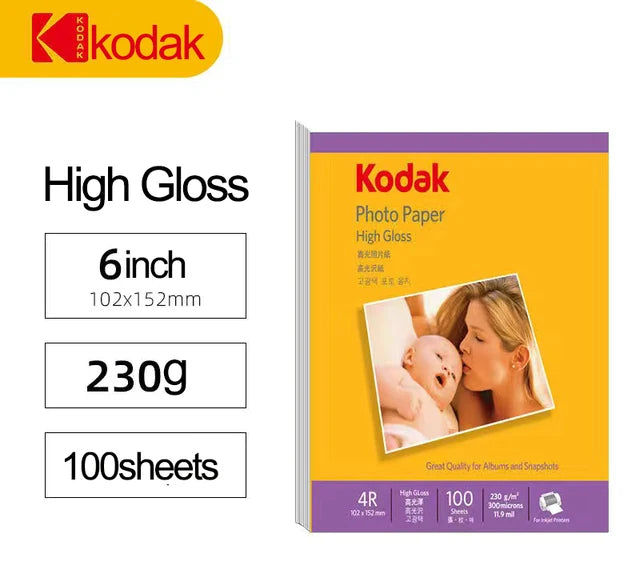Original Kodak Photo Paper 5-6-7-inch A4 Photo Paper High Gloss Photo Paper Color Inkjet Printing Photo Album Paper Photo Paper