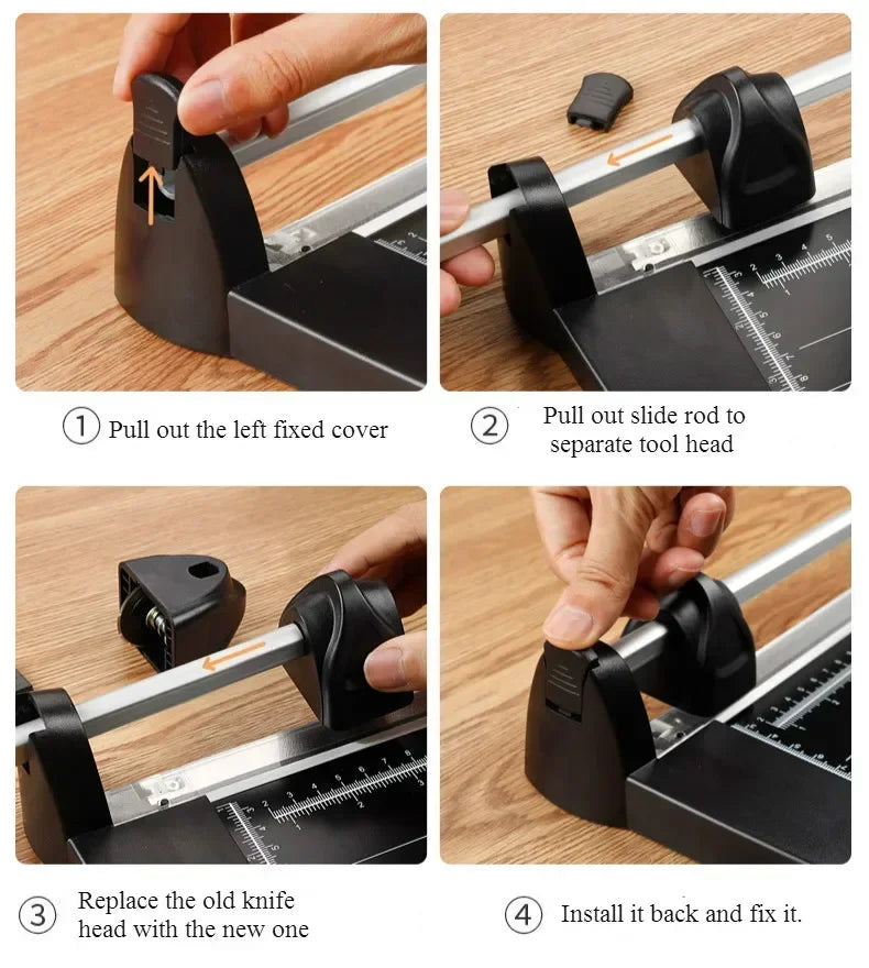 A3 Precision Paper Cutter Paper Knife Photo Trim Diy Scrapbook Portable Alloy Cutting Tool Cutting Pad Home Office Supplies