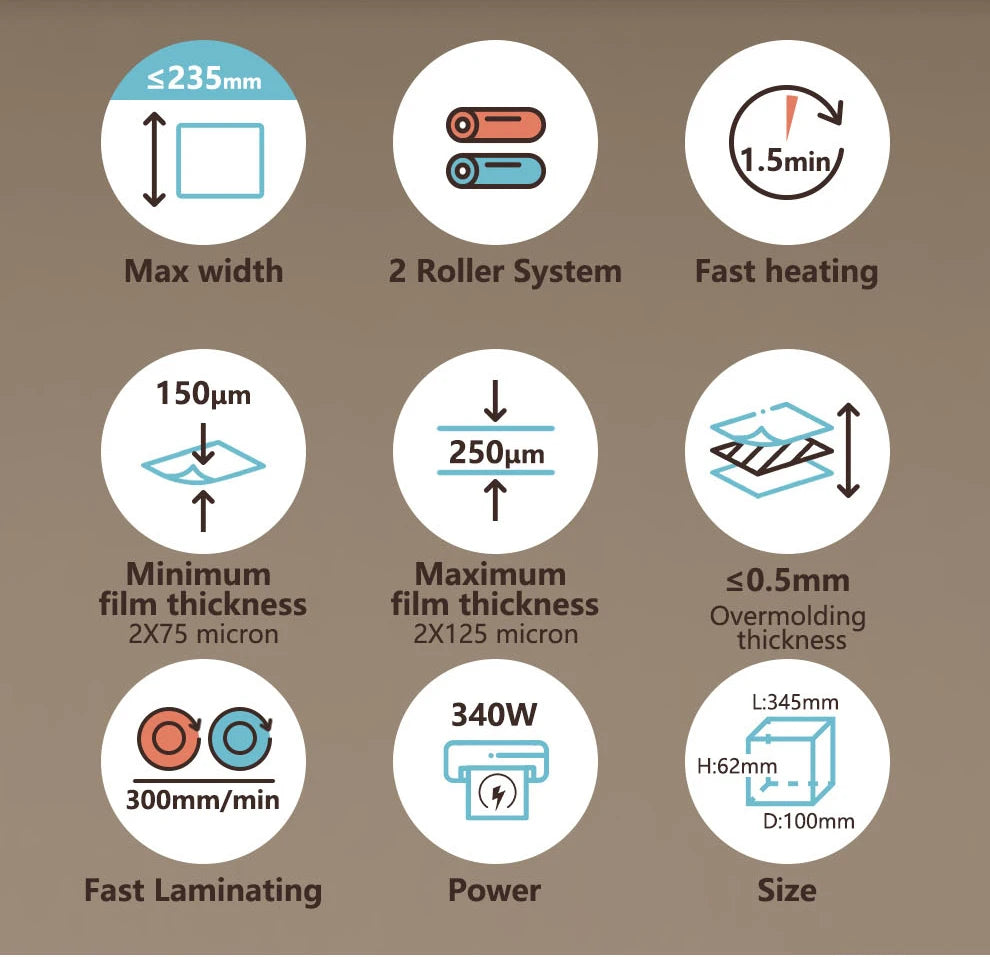 Laminating machine 9 inch laminating machine A4 A3 laminating machine 90 seconds fast preheating hot and cold laminating machine