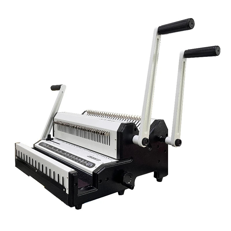 Binding Machine 2:1+3:1 Double Wire Binding Machine Single-pass 25 Pages Punching Suitable for Book and Calendar Spiral Binding