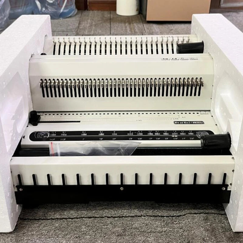 Binding Machine 2:1+3:1 Double Wire Binding Machine Single-pass 25 Pages Punching Suitable for Book and Calendar Spiral Binding