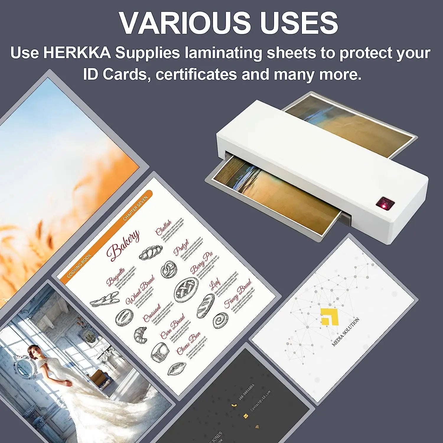 A4 100 Pack Laminating Sheets 8.7x12.1 Inches Thermal Laminating Pouches 50 mic Thickness Laminating Film