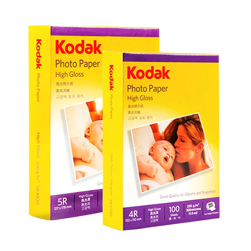 Original Kodak Photo Paper 5-6-7-inch A4 Photo Paper High Gloss Photo Paper Color Inkjet Printing Photo Album Paper Photo Paper