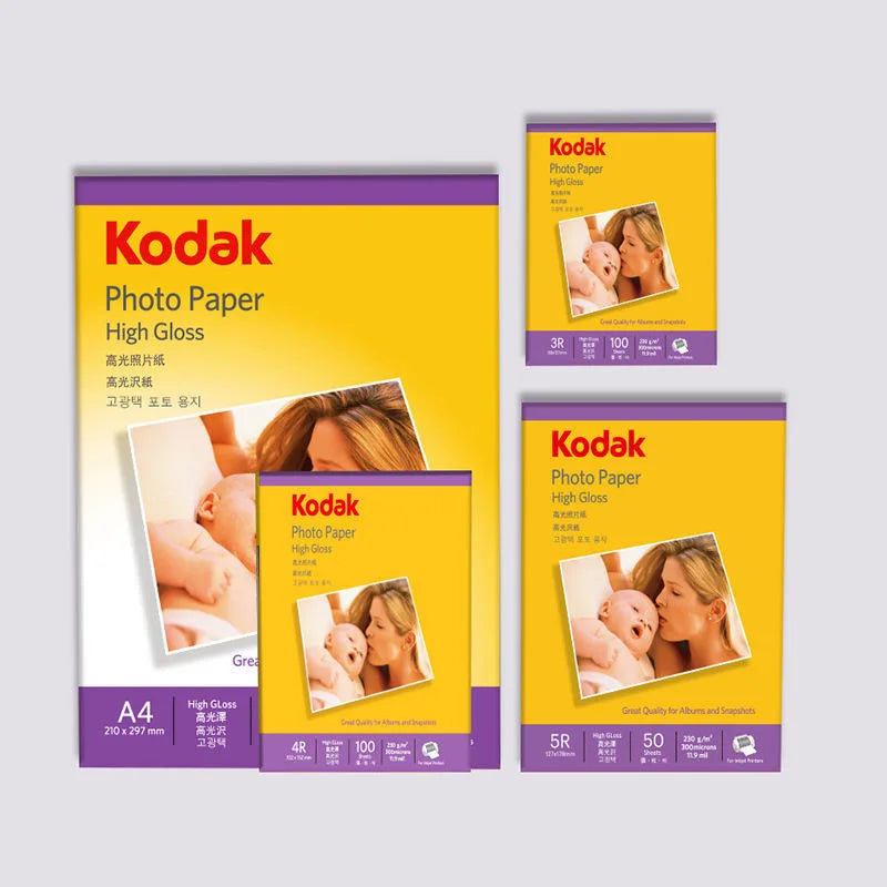 Original Kodak Photo Paper 5-6-7-inch A4 Photo Paper High Gloss Photo Paper Color Inkjet Printing Photo Album Paper Photo Paper