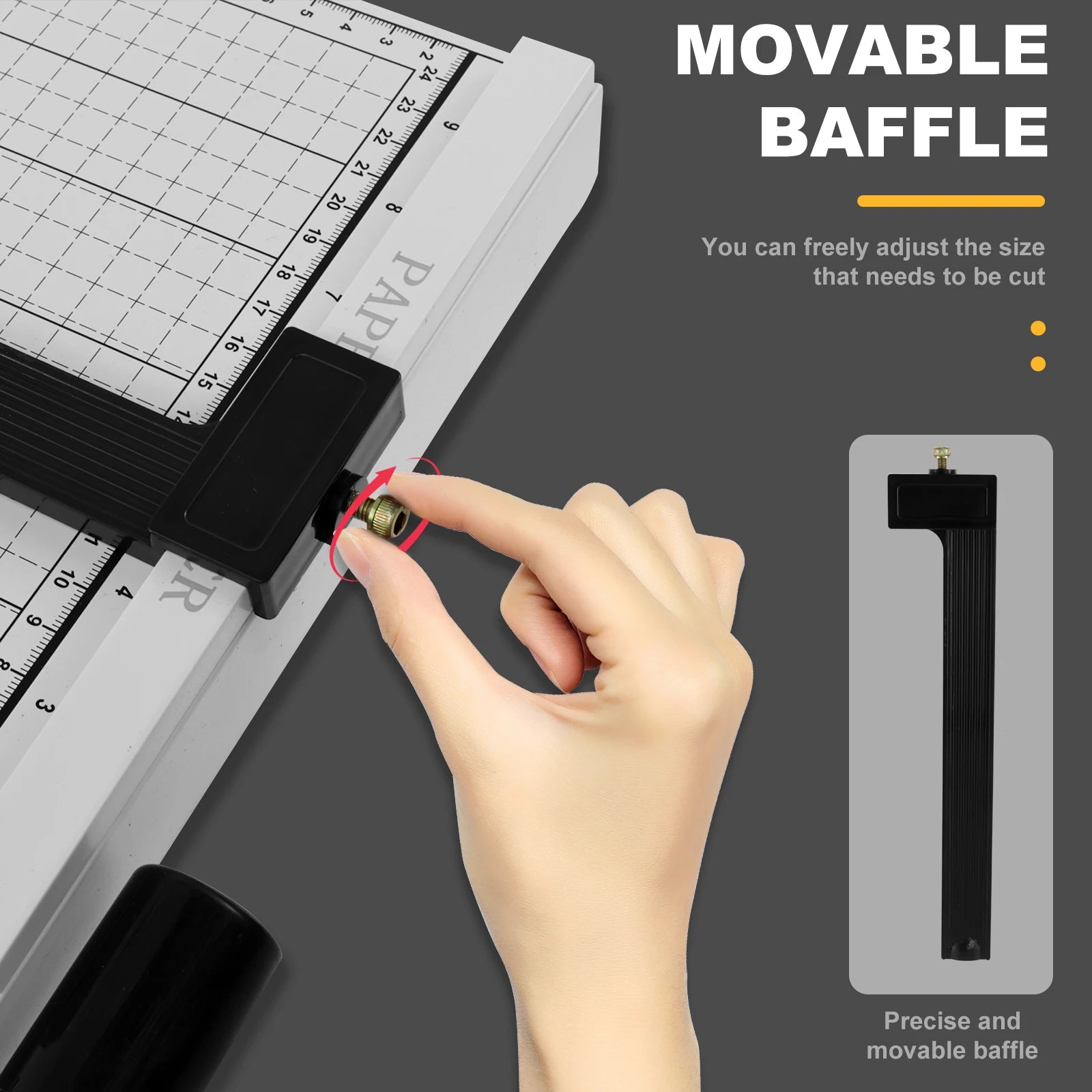 Paper Cutter A4 for Office and Crafts Heavy Duty 8/10/12-Sheet Capacity Trimmer Versatile Paper Slicer for Cardstock Photo Vinyl