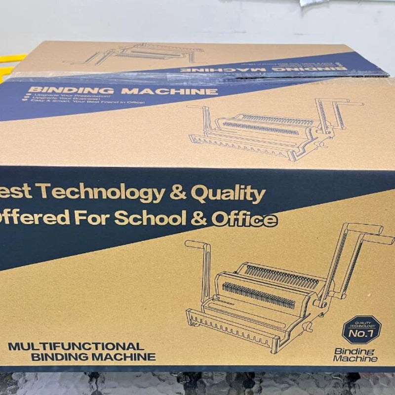 Binding Machine 2:1+3:1 Double Wire Binding Machine Single-pass 25 Pages Punching Suitable for Book and Calendar Spiral Binding