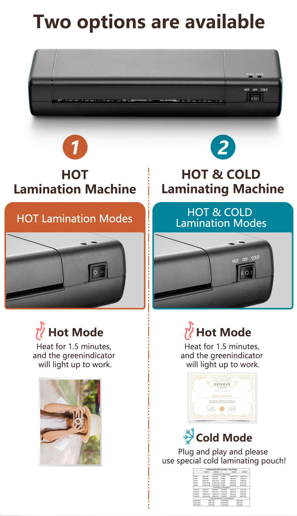 Laminating machine 9 inch laminating machine A4 A3 laminating machine 90 seconds fast preheating hot and cold laminating machine