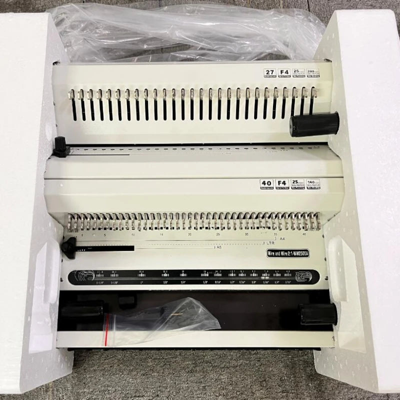 Binding Machine 2:1+3:1 Double Wire Binding Machine Single-pass 25 Pages Punching Suitable for Book and Calendar Spiral Binding