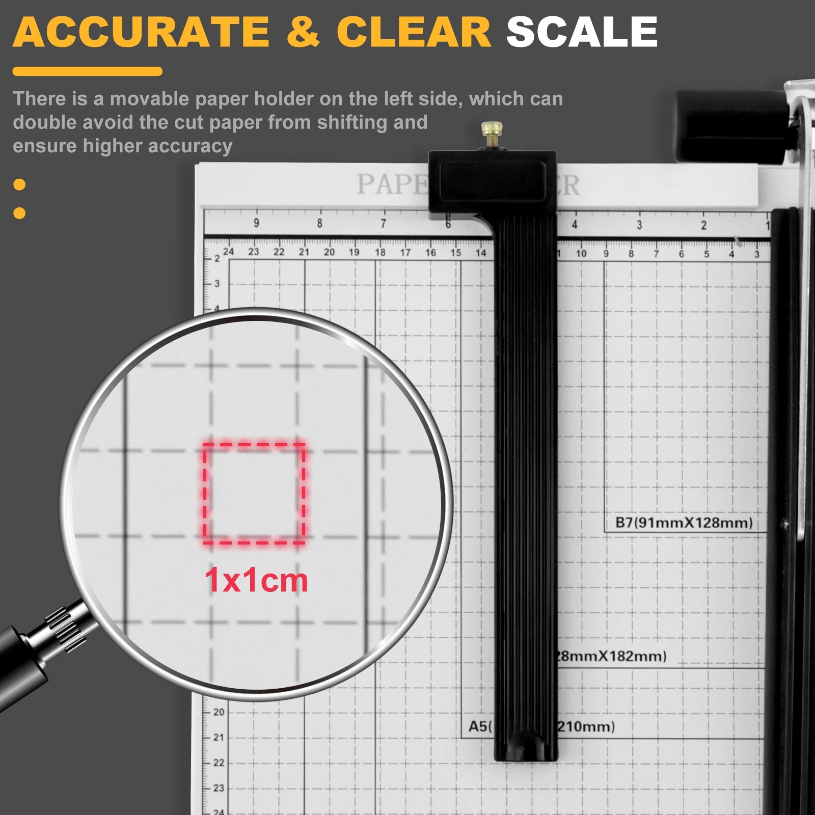 Paper Cutter A4 for Office and Crafts Heavy Duty 8/10/12-Sheet Capacity Trimmer Versatile Paper Slicer for Cardstock Photo Vinyl